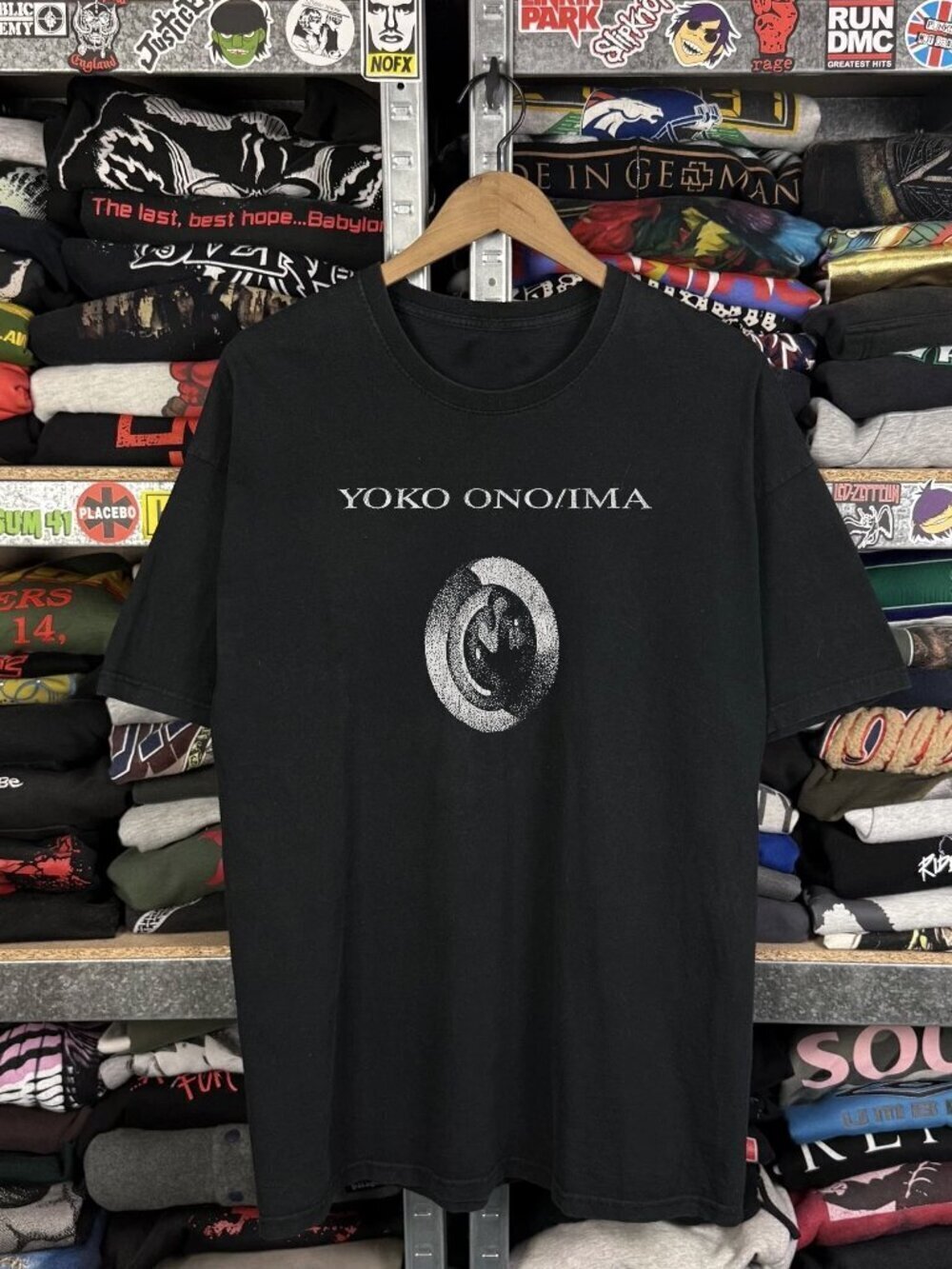 1995 Yoko Ono Ima Washed Black Tee